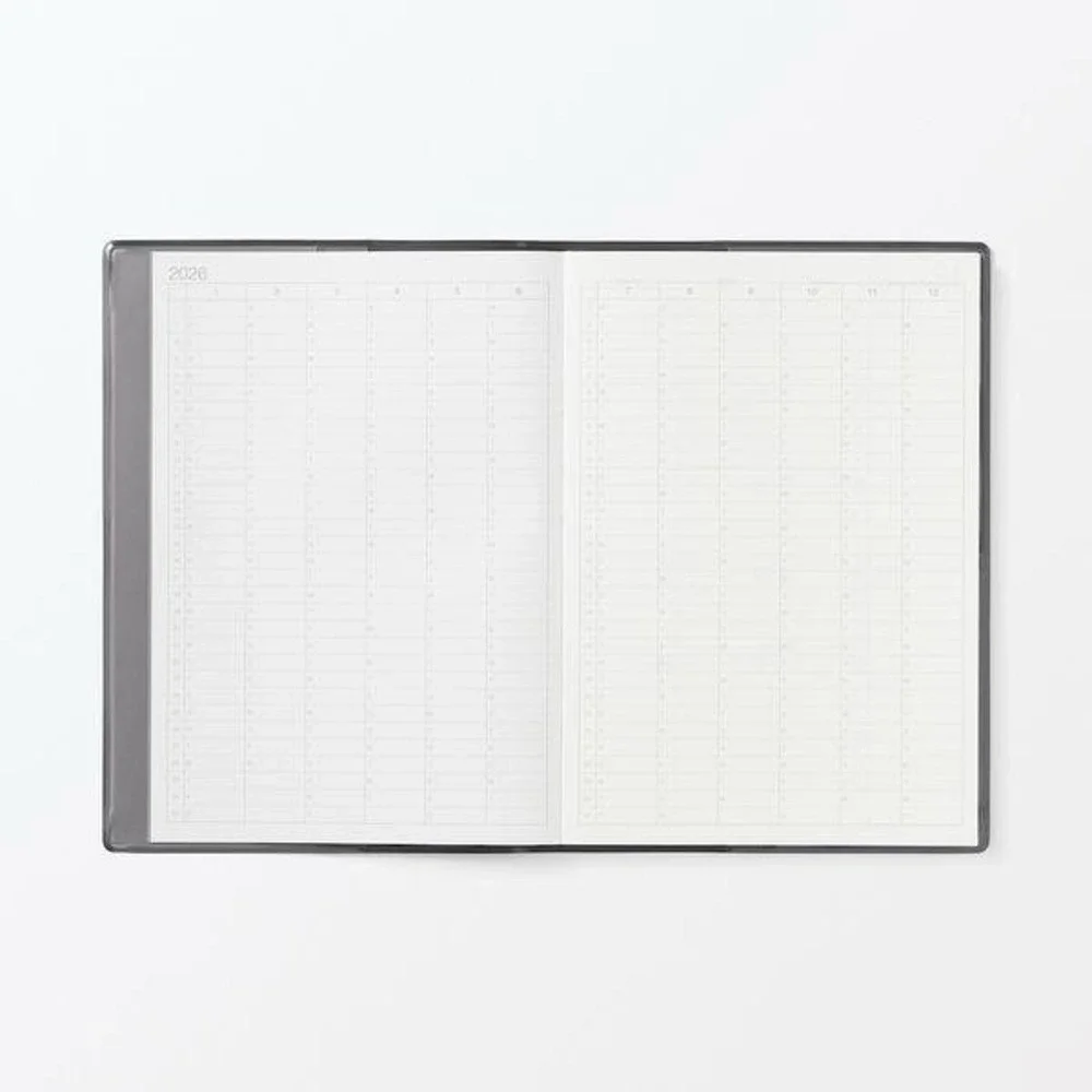 New MUJI 2026 Planner Dark Gray B6 Monthly Weekly From December 2025 JAPAN
